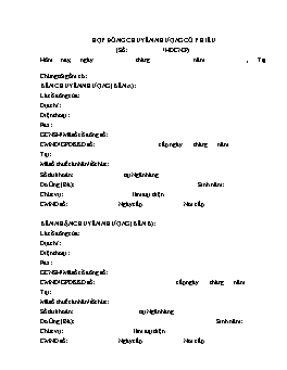 Hợp đồng chuyển nhượng cổ phiếu