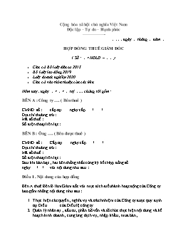 Hợp đồng thuê giám đốc