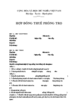 Hợp đồng thuê phòng trọ_Mẫu 1