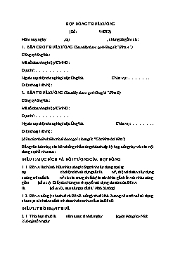 Hợp đồng thuê xưởng