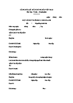 Mẫu hợp đồng thuê nhà làm văn phòng mới