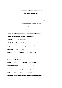 Phụ lục hợp đồng thuê nhà trọ